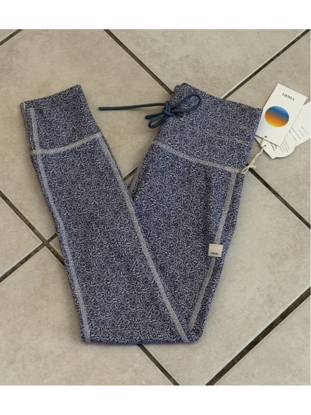 VUORI DAILY LEGGING 24” AZURE MINI SAMBA COLOR SIZE X-SMALL